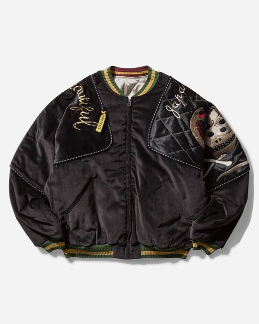 Kapital S Velveteen Sham Bomber Jacket (Rainskull And Snake) in Kapital S Velveteen Sham Bomber Jacket (Rainskull And Snake) in