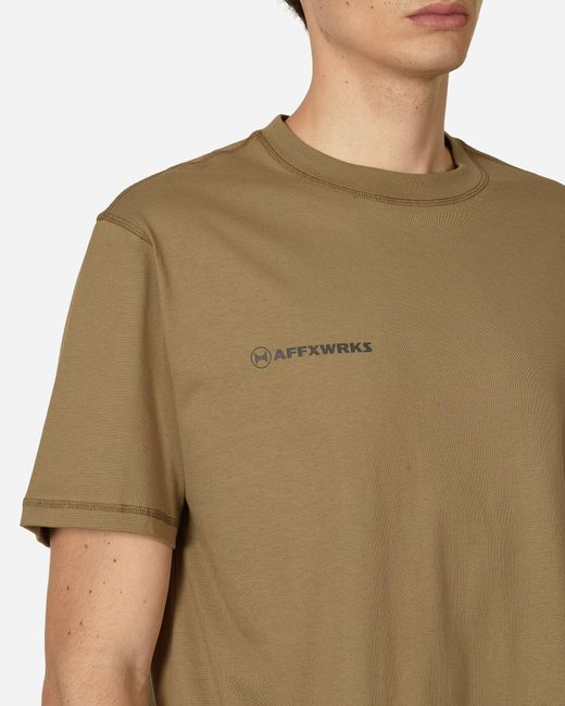 AFFXWRKS Green Logo T-shirt Desert for men