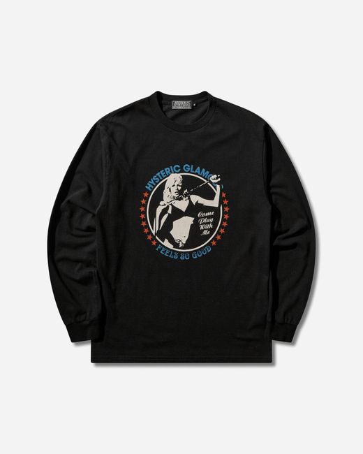 Hysteric Glamour Black Men S Come Play With Me Longsleeve T-shirt for men