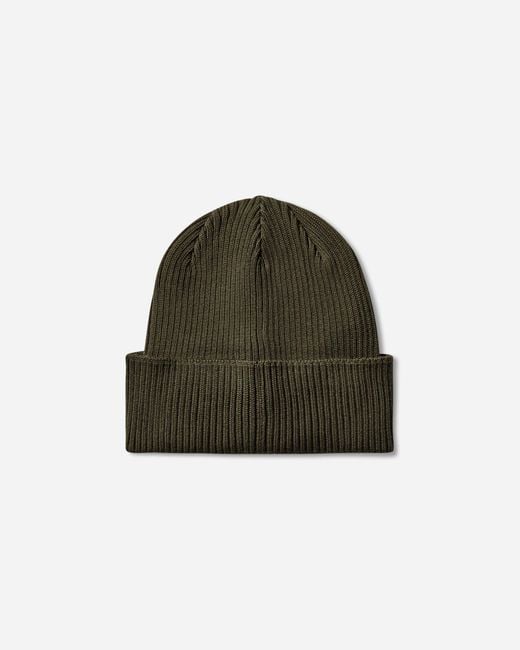 C P Company Green Cotton Goggle Beanie Ivy for men