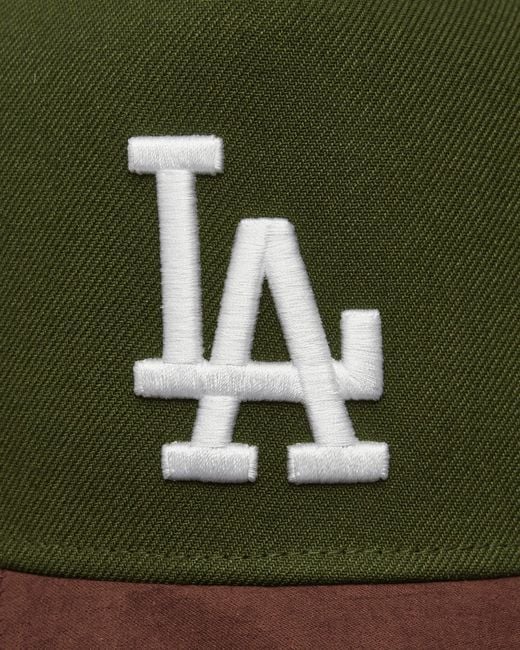 KTZ La Dodgers Mlb Suede Visor 9forty E-frame Cap Dark Green for men
