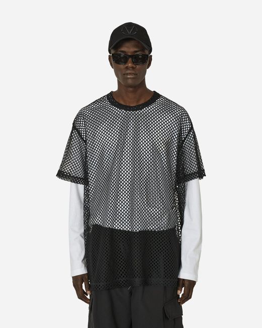 Comme des Garçons Gray Oversized Mesh T-shirt for men