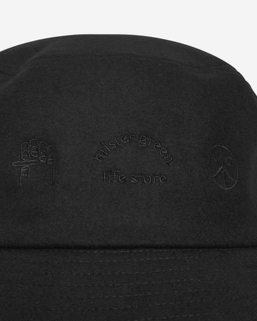 Mister Green Black Trifecta Bucket Hat for men