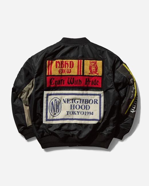 Neighborhood S Ma-1 Flight Jacket Mod in Black for Men | Lyst UK