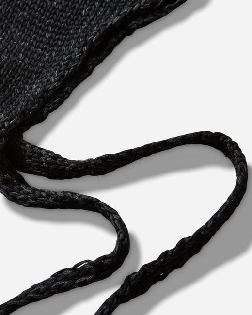 Roa Black Logo Bonnet Cotton Beanie for men