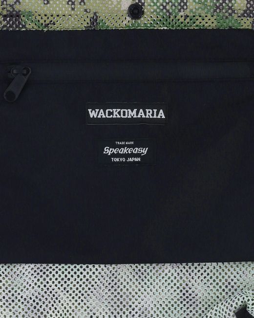 Wacko Maria Green Speak Easy Digital Camo Shoulder Bag Khaki for men