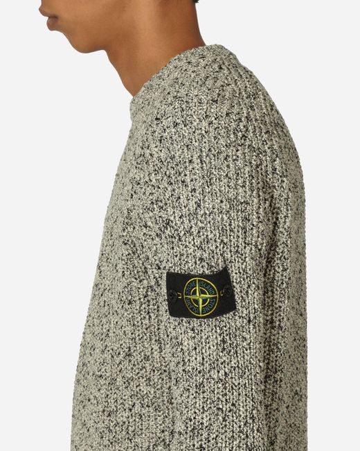 Stone Island Gray Cotton Creweck Sweater for men