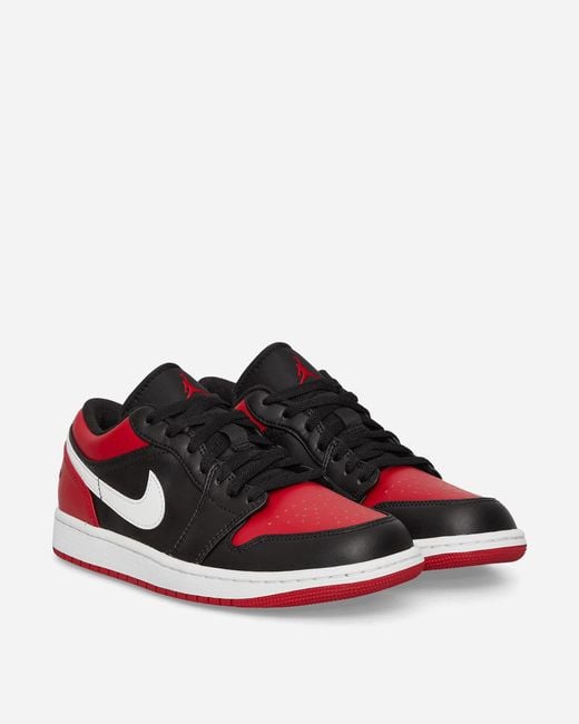 Nike Air Jordan 1 Low Sneakers Black / Gym Red / White for Men | Lyst