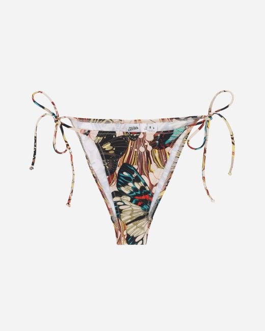 Jean Paul Gaultier White Butterfly Bikini Bottom Yellow