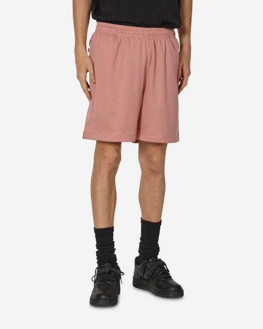 Nike Pink Solo Swoosh Mesh Short Red Stardust for men