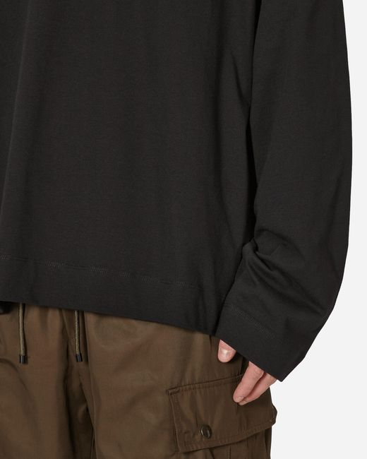 Dries Van Noten Black Oversized Longsleeve T-shirt for men