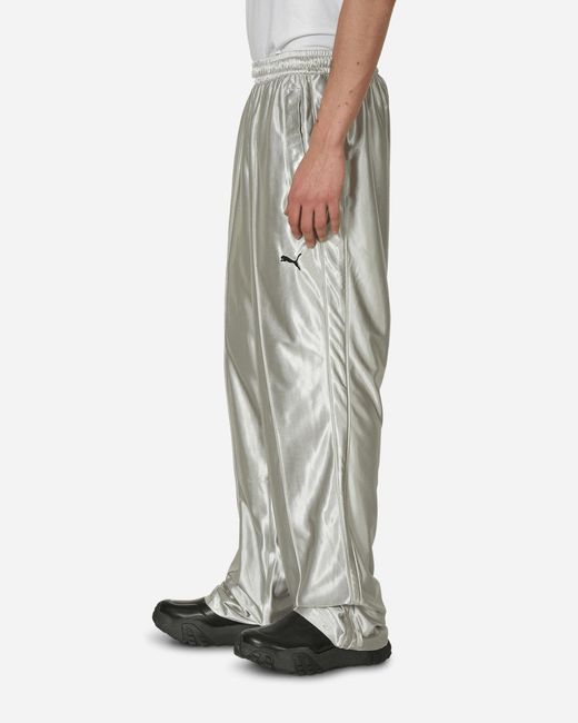 PUMA Oversized Metallic Track Pants Cool Light Gray for men