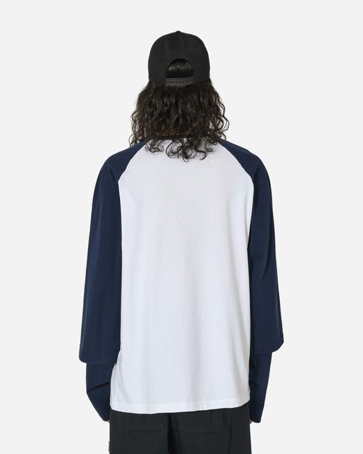 Fuct Double Sleeve Baseball T-shirt Patriot Blue / Optic White for men