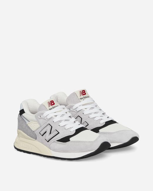 New Balance White Made In Usa 998 Sneakers / Black for men