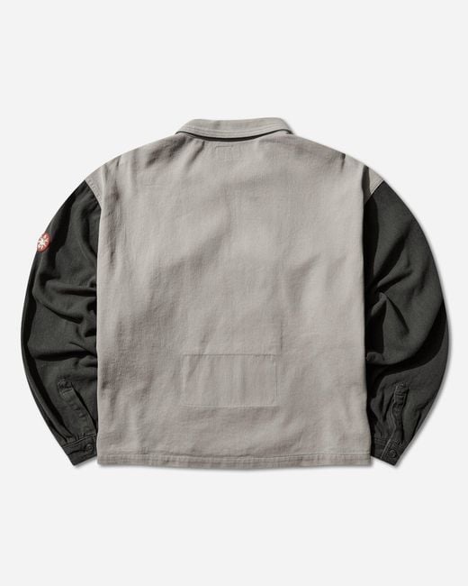 Cav Empt Gray S Stripe Cut Short Shirt Jacket for men