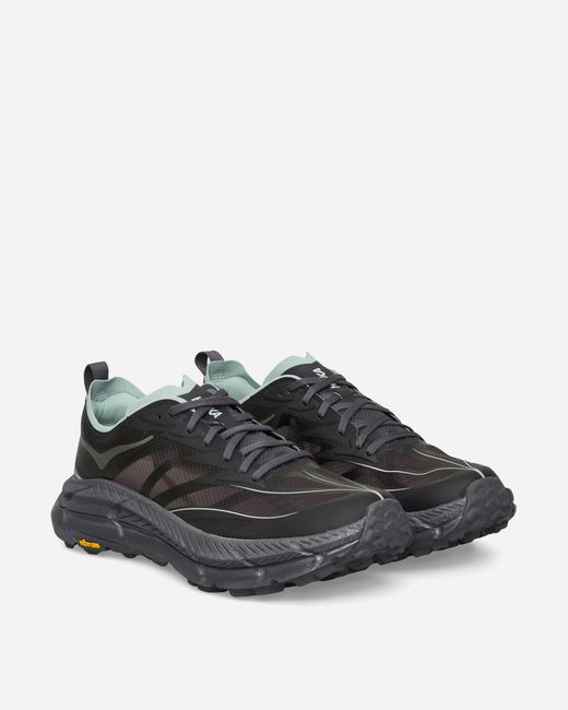Hoka One One Black Mafate Speed 4 Lite Sneakers Charcoal / Jade for men