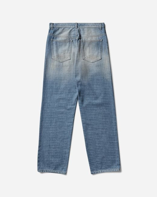 Umbro Blue Checked Jeans for men