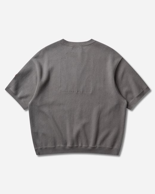 Cav Empt Gray S Dbl Knit Shortsleeve Crewneck Sweatshirt Khaki for men