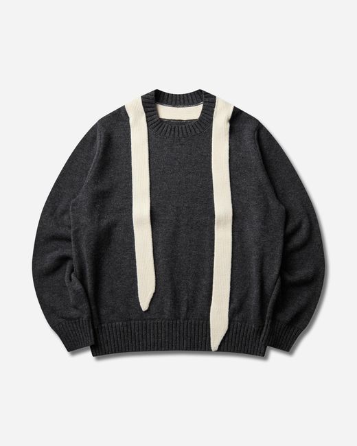 Sacai Black S Wool Knit Pullover Off for men