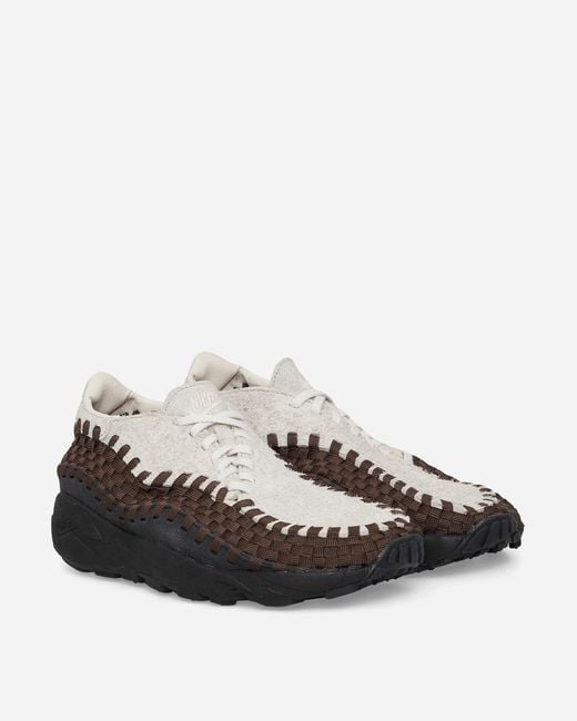 Nike Black Wmns Air Footscape Woven Sneakers Light Orewood / Coconut Milk for men