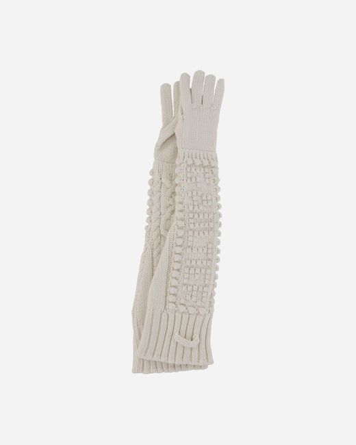 Jean Paul Gaultier White Je T Aime Gloves Cream