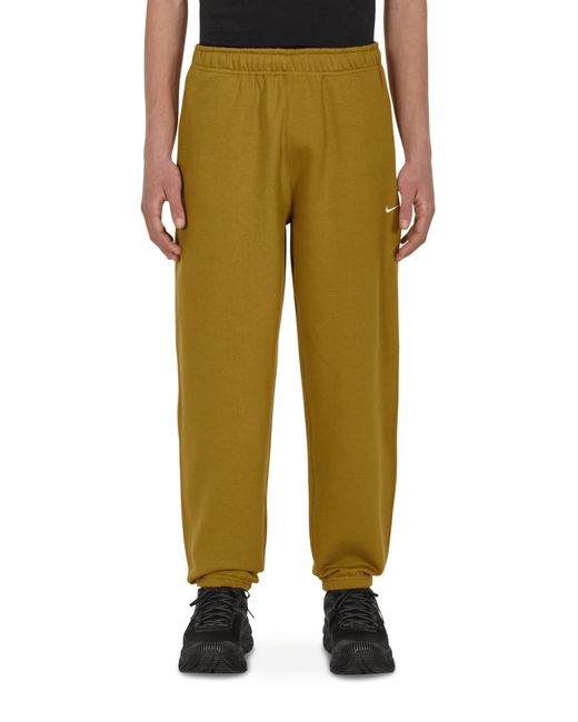 Nike Cotton Solo Swoosh Sweatpants Brown for Men Lyst
