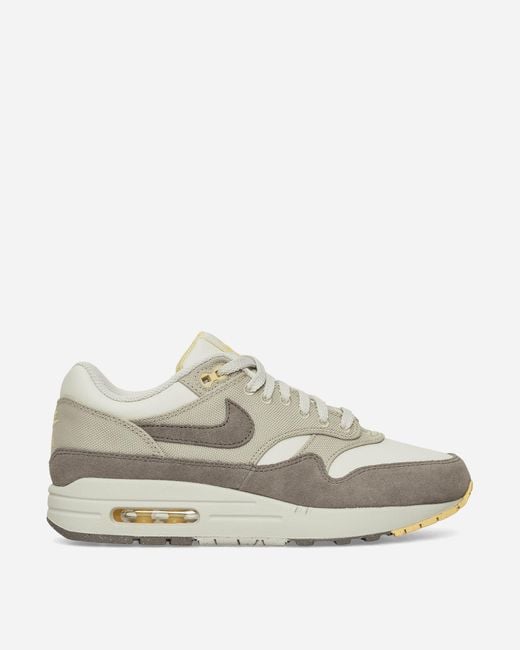 Nike White Air Max 1 Premium Sneakers Light Bone Cave Stone for men