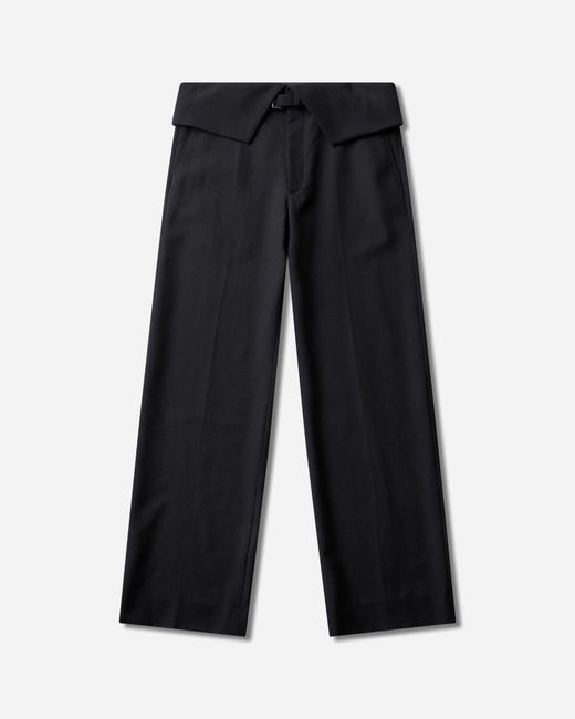 Dries Van Noten Blue S Folded Wool Pants for men