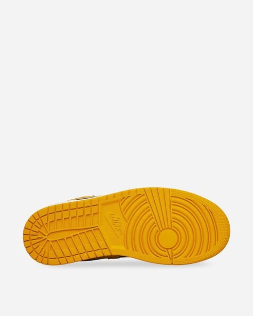 Nike Yellow Air Jordan 1 Low Sneakers / Ochre for men