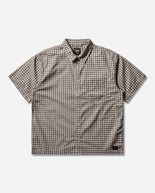 Vans Gray S Larkspur Mini Plaid Shirt Oatmeal Demitasse for men