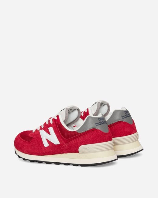 New Balance 574 Sneakers in Red for Men Lyst UK
