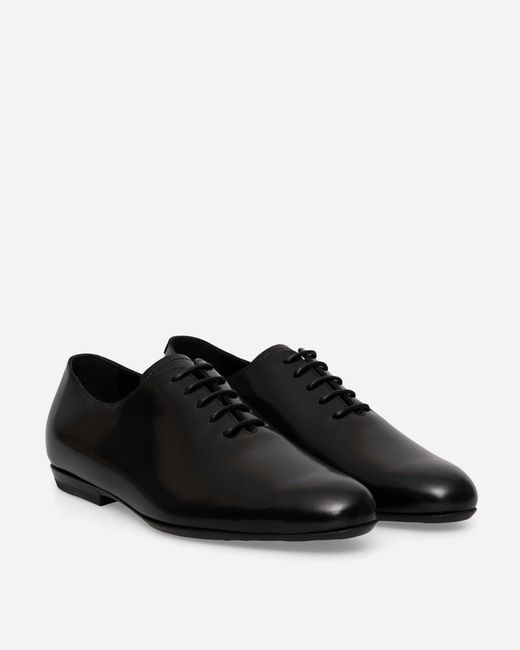 Dries Van Noten Black Leather Oxford Shoes for men