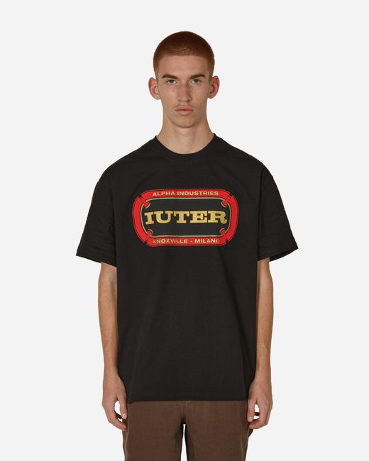 Iuter Black Alpha Industries Mat T-Shirt for men