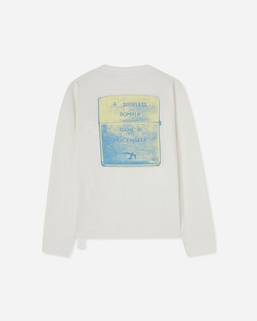 Oamc Peacemaker White Men S Lighter Longsleeve Pocket T-shirt Snow for men
