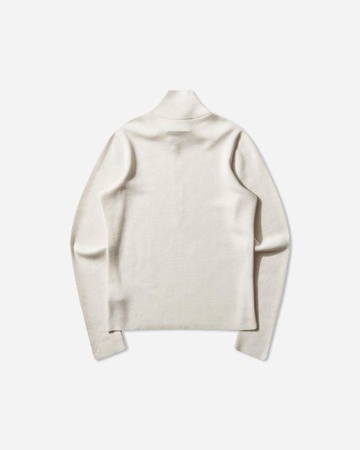 MM6 by Maison Margiela White Men S Half-zip Knit Top Off for men