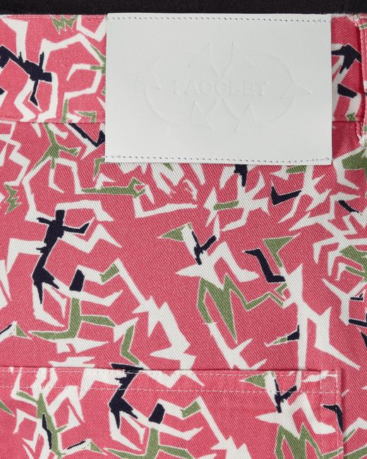 Rassvet (PACCBET) Pink Workwear Floral Pants for men
