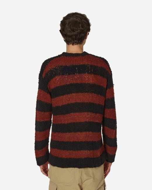 Junya Watanabe Red Striped Sweater / Brown for men