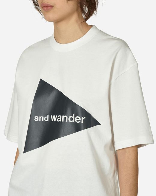 And Wander White Big Logo T-Shirt