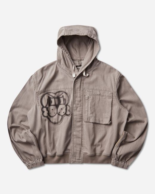 Chio Gray S Asesine Reflective Finesse Pup Hooded Light Jacket for men