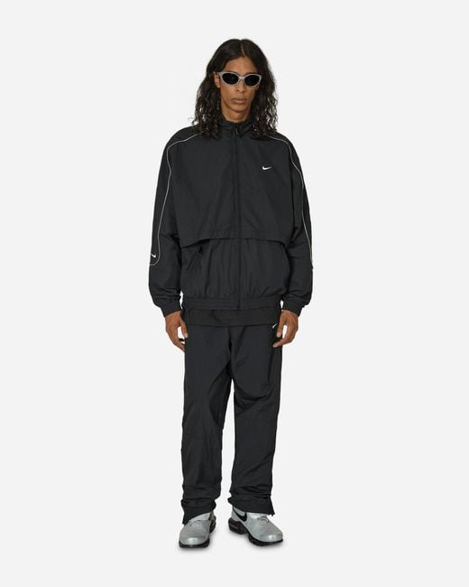 Nike Solo Swoosh Woven Track Jacket in Black for Men | Lyst