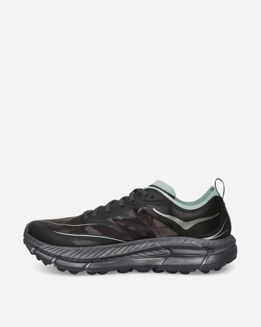 Hoka One One Black Mafate Speed 4 Lite Sneakers Charcoal / Jade for men