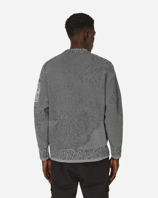Stone Island Gray Cotton Nylon Mock Neck Sweater Dust for men