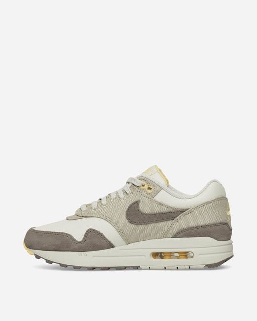 Nike White Air Max 1 Premium Sneakers Light Bone Cave Stone for men