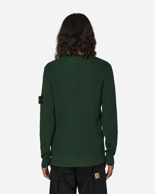 Stone Island Green Full Rib Sweater Musk for men