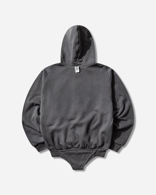 PROTOTYPES Gray Sprayed Goat Hoodie Romper