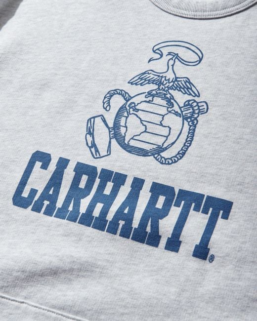 Carhartt Gray Pond Corps Sweatshirt Ash Heather for men