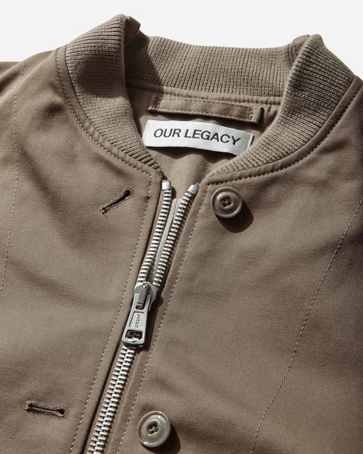 Our Legacy Brown S Frill Bomber Jacket Kharkee