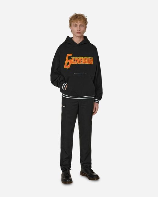 SLAM JAM Black Gaznevada Graphic Hooded Sweatshirt for men