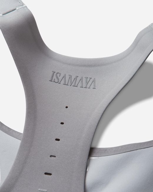 Nike Gray Women S Isamaya Ffrench High-support Lightly Lined Sports Bra Smoke / Pure Platinum