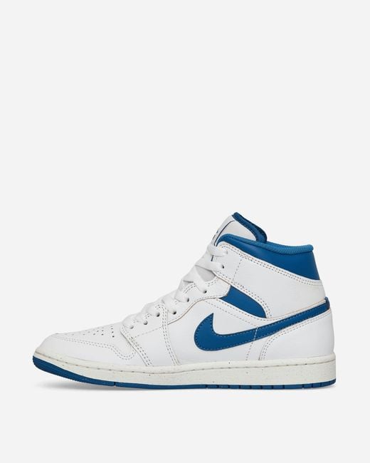 Nike Blue Air Jordan 1 Mid Se Sneakers / Industrial for men
